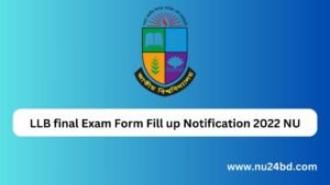 Form Fill up Notification 2022 NU