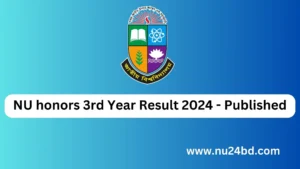 NU honors 3rd Year Result 2024 - Published